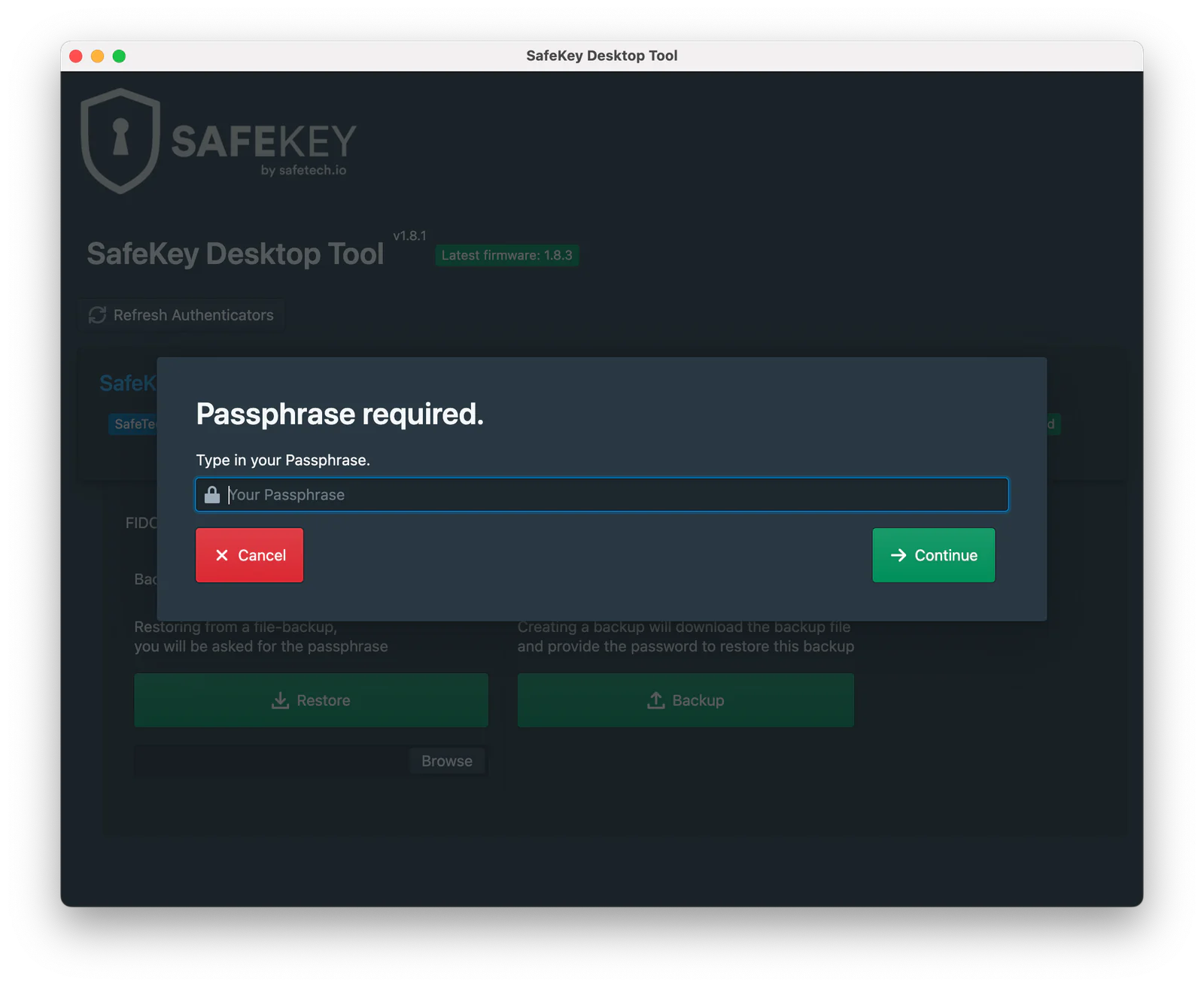 Enter passphrase