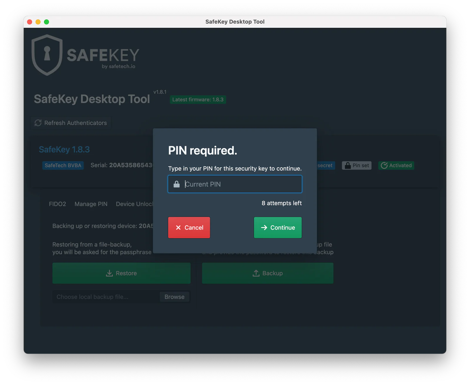 Pin code
